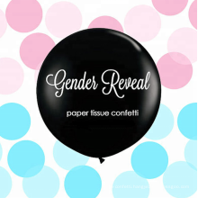 Gender Reveal Party Decor Silver Gender Reveal Balloon with Tassels